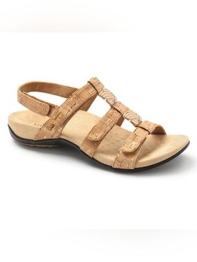 Vionic Amber Adjustable Sandal in Gold Cork